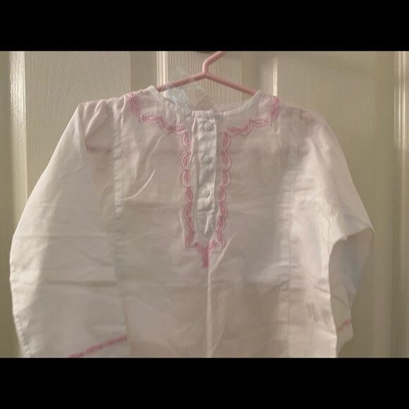 Week-End A La Mer Embroidered Caftan Tunic Beach Cover-Up Girls Size 23 Months - Picture 2 of 10